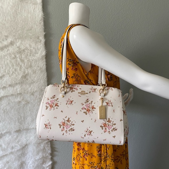 COACH ETTA CARRYALL WITH ROSE BOUQUET PRINT - Picture 7 of 8
